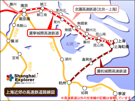 上海近郊の高速鉄道（新幹線）