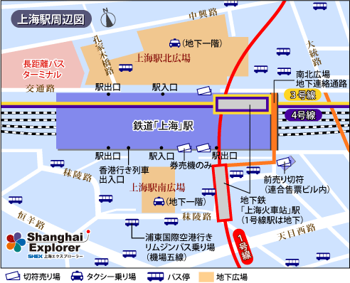 上海駅周辺図